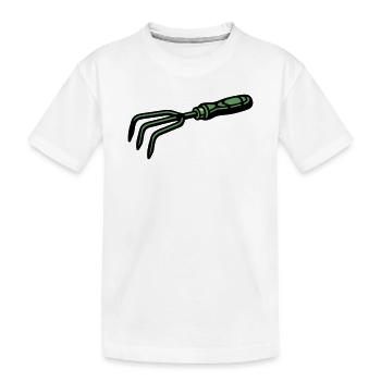 Icône de cultivateur à main griffue de jardin - T-shirt bio Premium Enfant - blanc - Devant