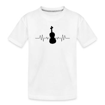 Violin Violin - Kids' Premium Organic T-Shirt - white - Front