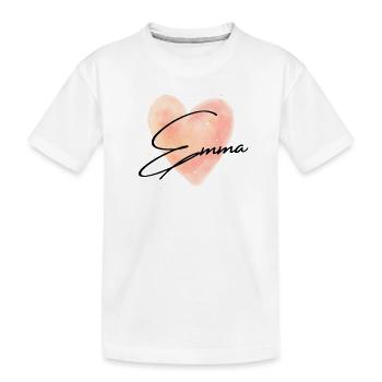 Emma Name für Mädchenname Baby Girl Baby Shower - Kinder Premium Bio T-Shirt - Weiß - Vorne