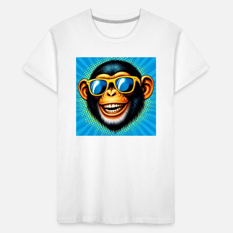 Chimpanzee Monkey Kids' Premium Organic T-Shirt