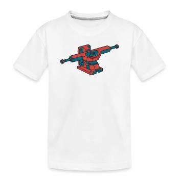 Skateur robuste à l’essieu de skateboard - T-shirt bio Premium Enfant - blanc - Devant