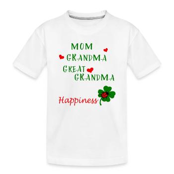 Mom  Grandma - Kinder Premium Bio T-Shirt - Weiß - Vorne