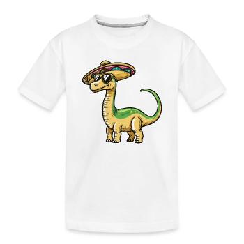 Sombrero dinosaure brontosaurus - T-shirt bio Premium Enfant - blanc - Devant