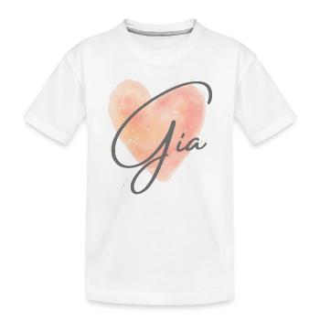 Gia Name für Mädchenname Baby Girl Baby Shower - Kinder Premium Bio T-Shirt - Weiß - Vorne