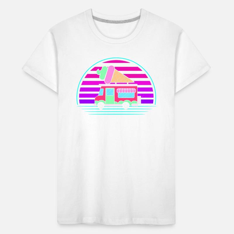Eiscreme Eiswagen Eis Eisdiele Kinder Premium Bio T-Shirt