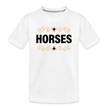 Cavaliers nobles en lettres - T-shirt bio Premium Enfant - blanc - Devant