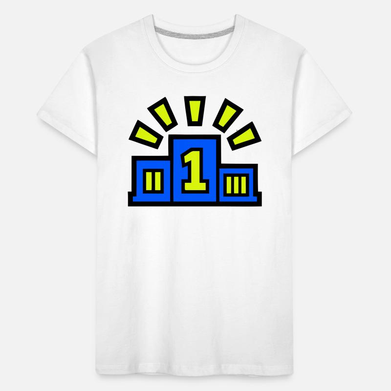 Vainqueur Podium Place 1 Champion T-shirt bio Premium Enfant