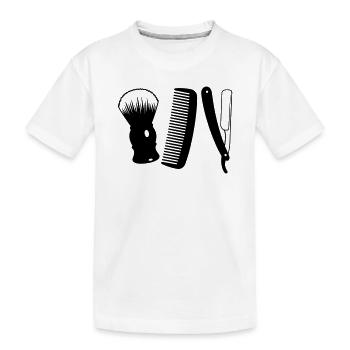 Salon de coiffure - T-shirt bio Premium Enfant - blanc - Devant