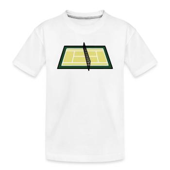 Tennis Court Court Net Geometric - T-shirt bio Premium Enfant - blanc - Devant