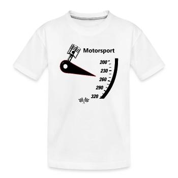 Motorsport Tacho - Kinder Premium Bio T-Shirt - Weiß - Vorne