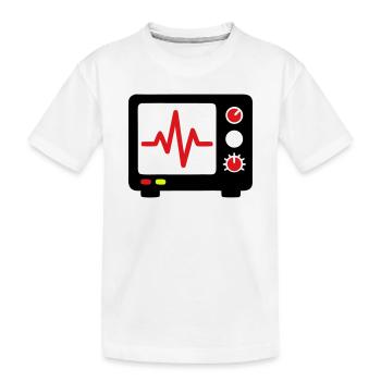 EKG Monitor Herzschlag Medizin - Kinder Premium Bio T-Shirt - Weiß - Vorne