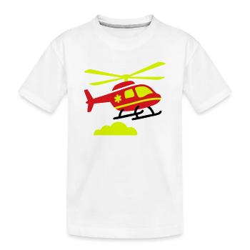 Rettungshubschrauber Notarzt - Kinder Premium Bio T-Shirt - Weiß - Vorne