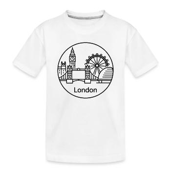 London - Kids' Premium Organic T-Shirt - white - Front