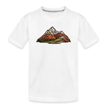 Paysage montagneux - T-shirt bio Premium Enfant - blanc - Devant