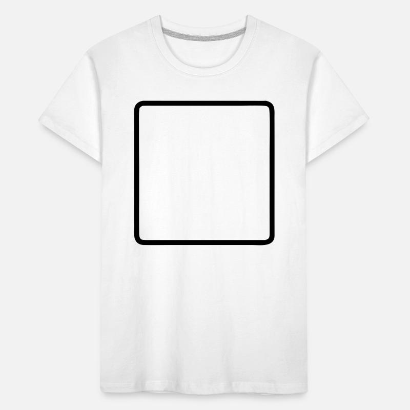 Square Frame Rounded Outline Kids' Premium Organic T-Shirt