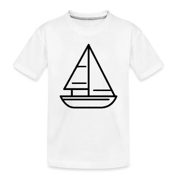 Segelschiff - Kinder Premium Bio T-Shirt - Weiß - Vorne