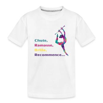 Chute-_Ramasse-_Recommence-- - T-shirt bio Premium Enfant - blanc - Devant