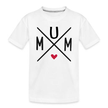 mum - Kids' Premium Organic T-Shirt - white - Front
