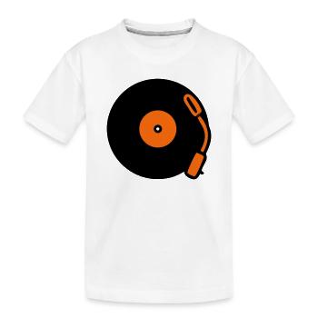 Disques vinyles vinyles vinyles - T-shirt bio Premium Enfant - blanc - Devant