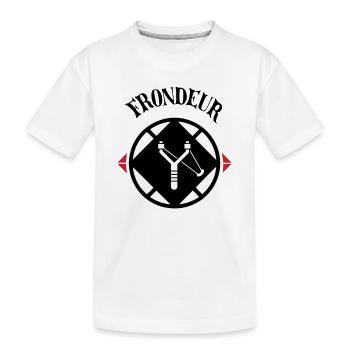 Emblème Frondeur - T-shirt bio Premium Enfant - blanc - Devant
