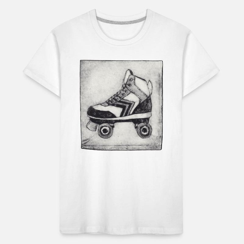 Roller Roller Retro - Sculpté à la main imprimable T-shirt bio Premium Enfant