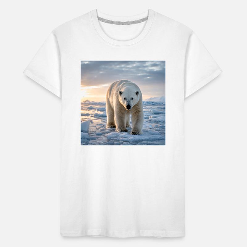 Arktischer Eisbär auf Eis Kinder Premium Bio T-Shirt