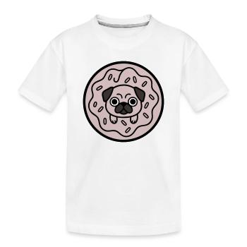 Bonbons Donut de Chien Carlin - T-shirt bio Premium Enfant - blanc - Devant