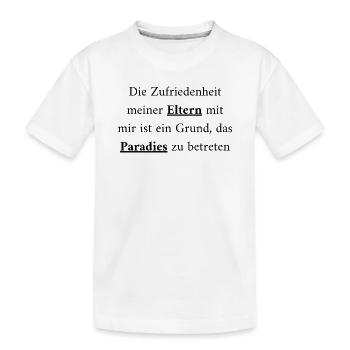 Eltern & Paradies: Ein Weg zum Glück - Kinder Premium Bio T-Shirt - Weiß - Vorne