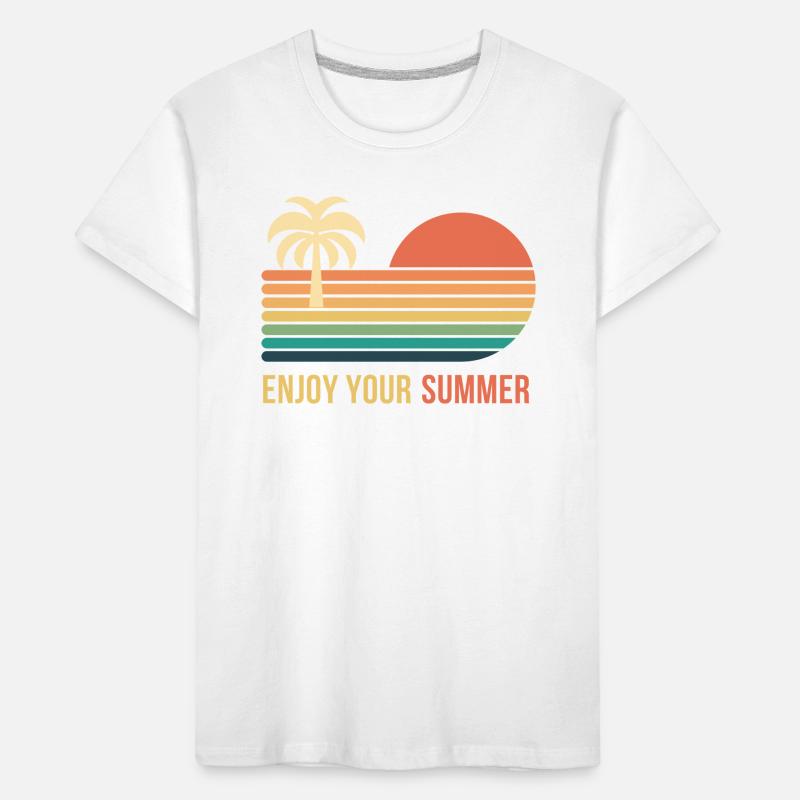 Sunset Retro Palm Tree Kids' Premium Organic T-Shirt