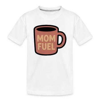 Mom Fuel Kaffee Tasse Mama - Kinder Premium Bio T-Shirt - Weiß - Vorne