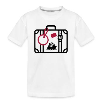 Vacances en croisière de voyage avec valises - T-shirt bio Premium Enfant - blanc - Devant