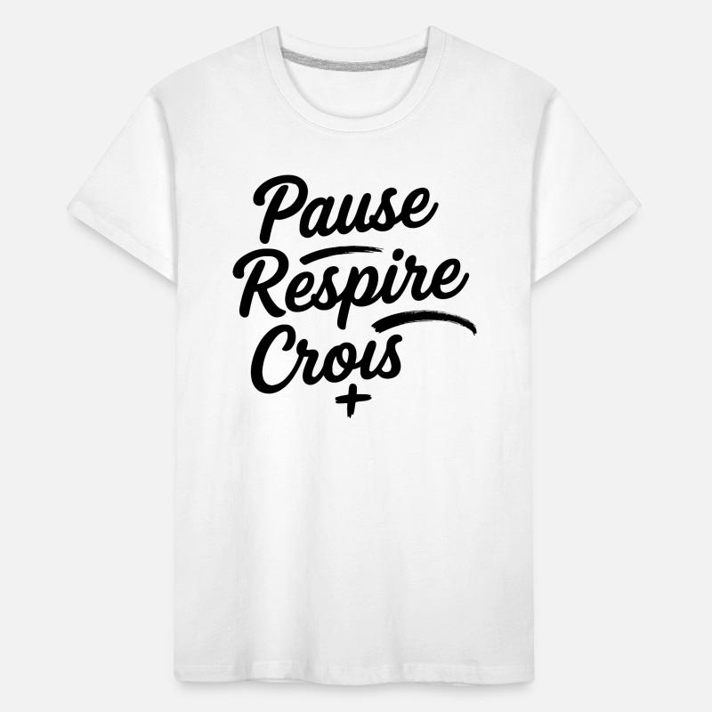 Pause Respire Crois Script T-shirt bio Premium Enfant