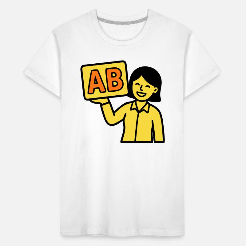 Enseignant à l’école primaire ABC Vector T-shirt bio Premium Enfant