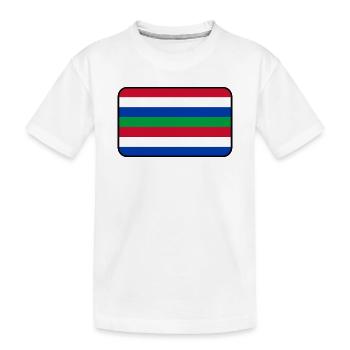 Logo du drapeau Schier – Island Wear - T-shirt bio Premium Enfant - blanc - Devant