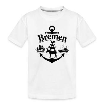 Bremen - Kinder Premium Bio T-Shirt - Weiß - Vorne