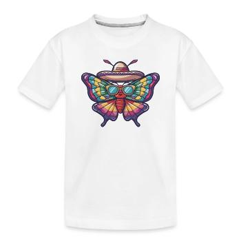 Sombrero drôle papillon - T-shirt bio Premium Enfant - blanc - Devant