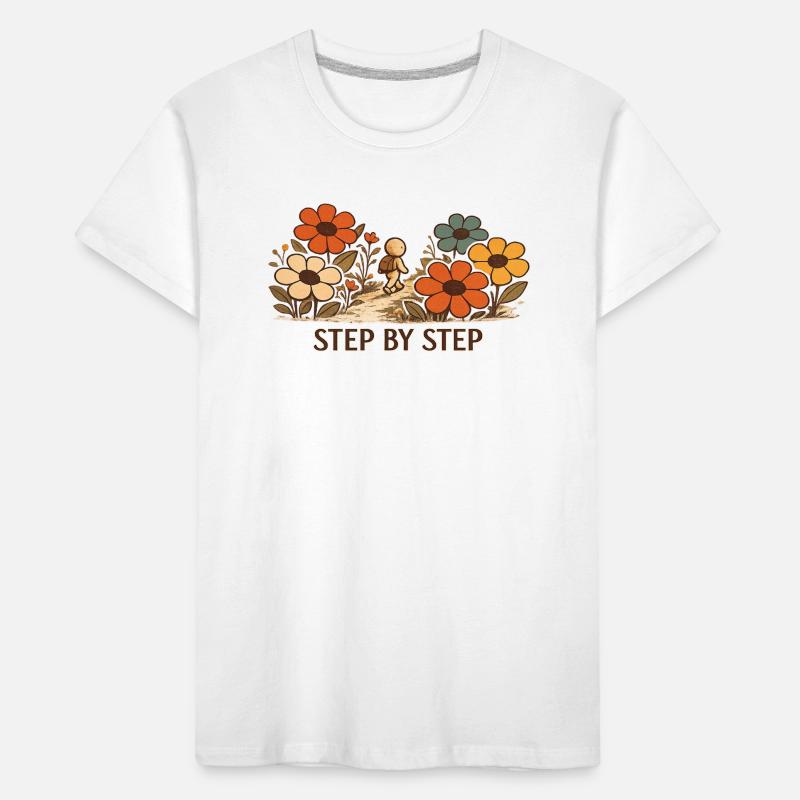 Der kleine Gedanke | STEP BY STEP Kinder Premium Bio T-Shirt
