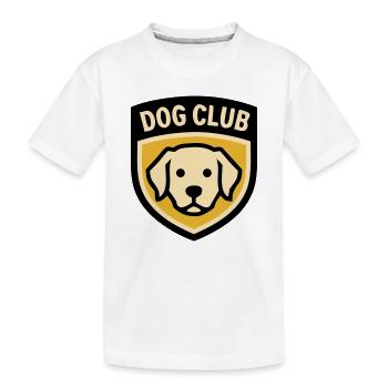 Hundeschule Logo Golden Retriever Hundeclub - Kinder Premium Bio T-Shirt - Weiß - Vorne