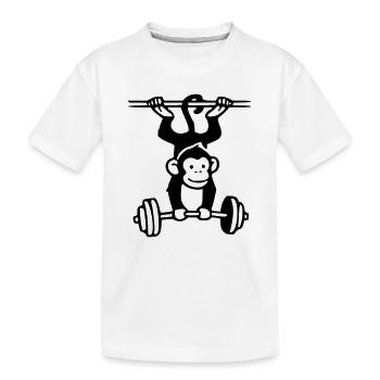 Pouvoir de primate - Singe d’arène - T-shirt bio Premium Enfant - blanc - Devant
