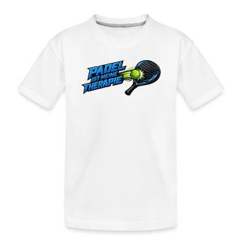 Padel ist meine Therapie - Kinder Premium Bio T-Shirt - Weiß - Vorne