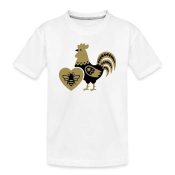 Rooster Bee Farm Cottagecore Vie à la campagne - T-shirt bio Premium Enfant - blanc - Devant