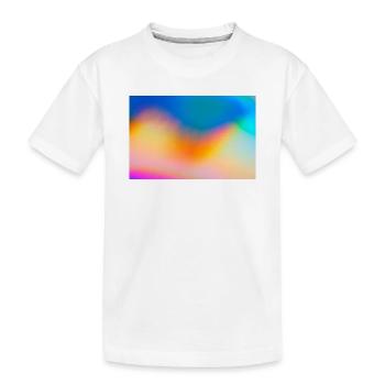Décor de dégradé des vagues de couleur - T-shirt bio Premium Enfant - blanc - Devant