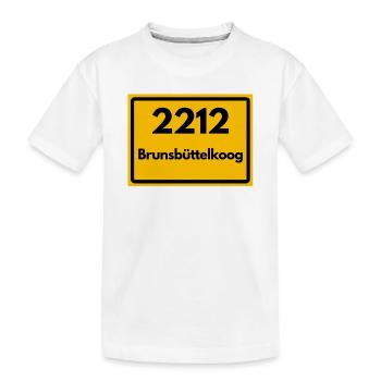 ALTE POSTLEITZAHL 2212 BRUNSBÜTTELKOOG - Kinder Premium Bio T-Shirt - Weiß - Vorne