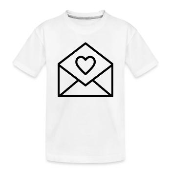 Liebesbrief - Kinder Premium Bio T-Shirt - Weiß - Vorne
