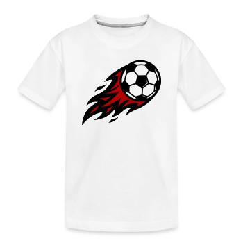 Balle de feu de football - T-shirt bio Premium Enfant - blanc - Devant