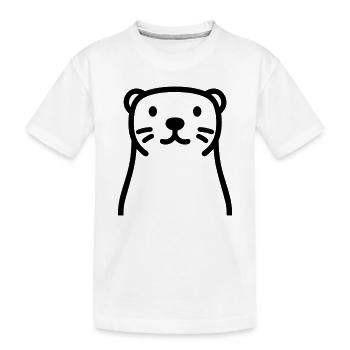 Otter - Kinder Premium Bio T-Shirt - Weiß - Vorne