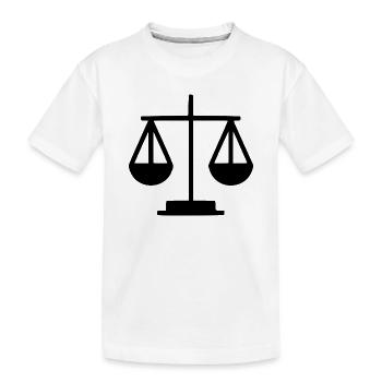 Law Lawyer Libra Lawyer Court Law - Kids' Premium Organic T-Shirt - white - Front