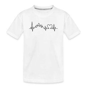 Montagne Battements de coeur Montagnes - T-shirt bio Premium Enfant - blanc - Devant
