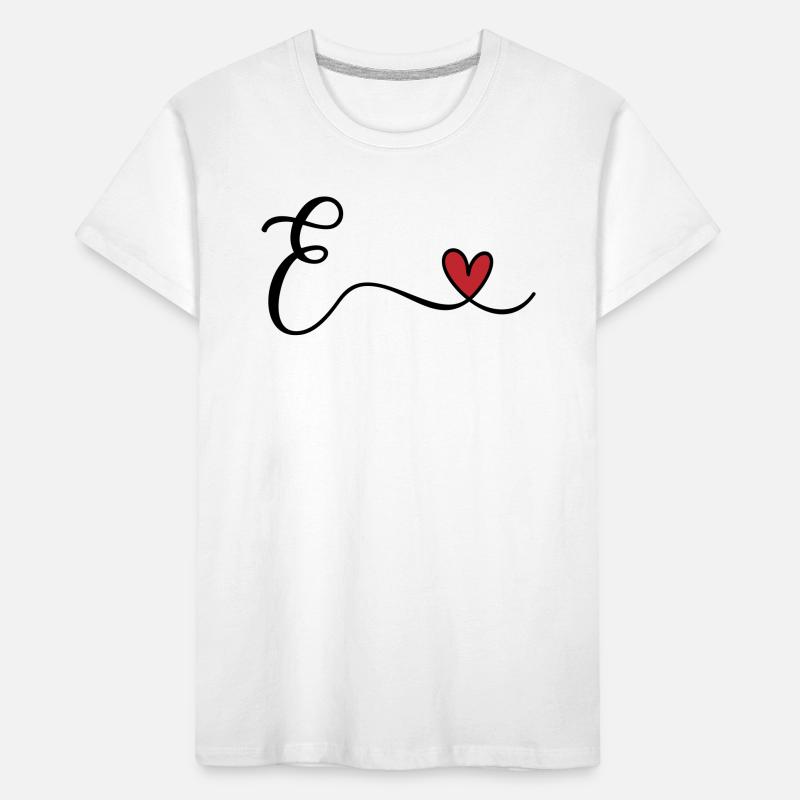 Buchstabe E Monogramm Kinder Premium Bio T-Shirt