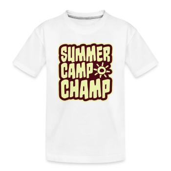 Summer Camp Champ Lustig Kinder Outdoor Abenteuer - Kinder Premium Bio T-Shirt - Weiß - Vorne